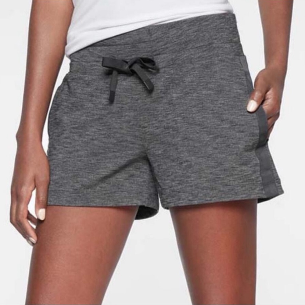 Athleta Metro Downtown Athletic Shorts - Heathered Gray, S tall